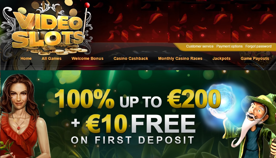 Videoslots Casino welcomes you with up to 200 EUR!