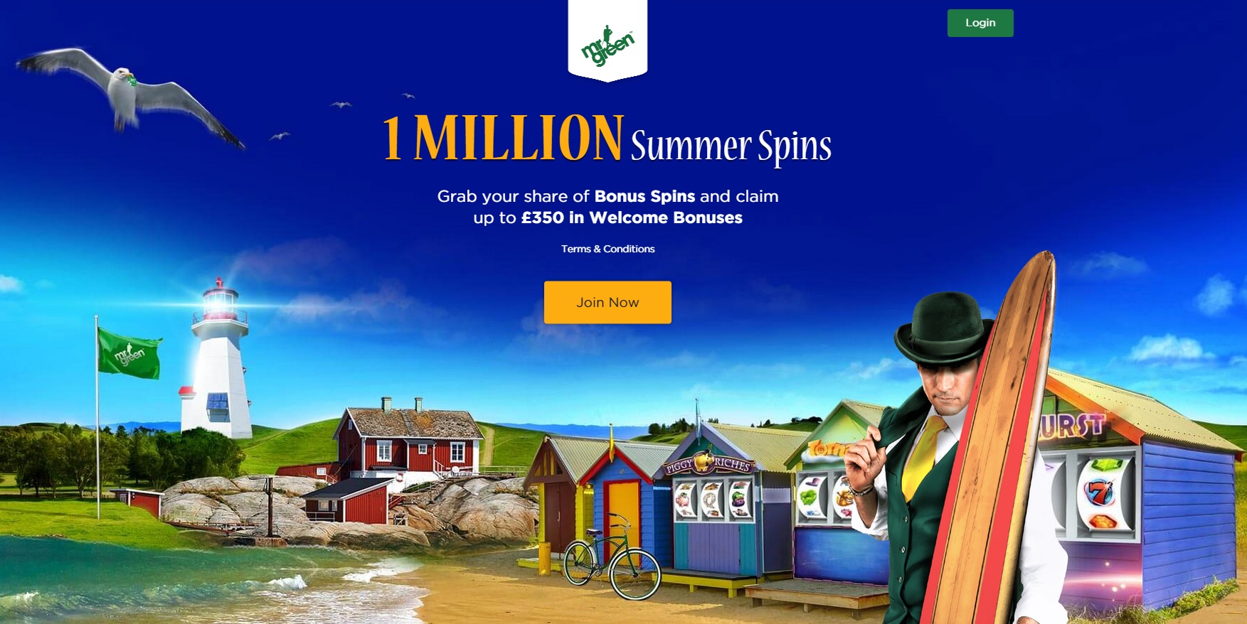 1,000,000 Summer Free Spins Campaign at Mr Green Casino