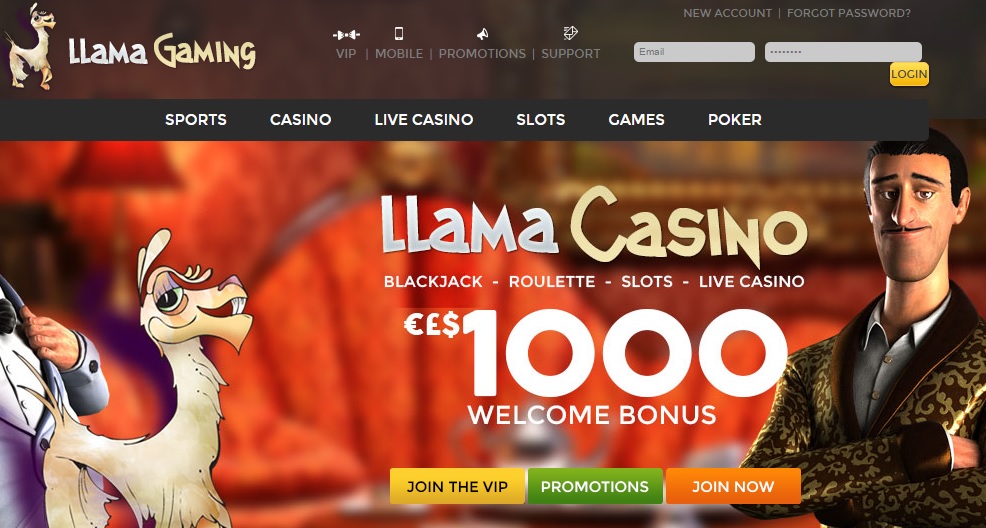 Llama Casino Features New Design, Bonuses, Games