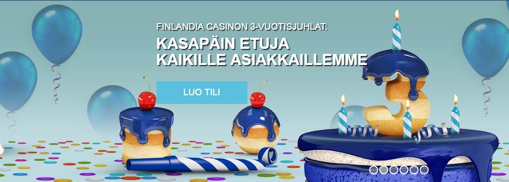 Finlandia Casino Celebrates 3 Years in the Industry with Generous Bonuses