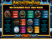 'Arctic Fortune' by 'Microgaming'. Click the image to enlarge.