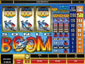 'Sonic Boom' by 'Microgaming'. Click the image to enlarge.