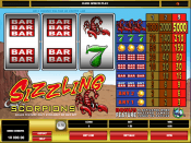 'Sizzling Scorpions' by 'Microgaming'. Click the image to enlarge.