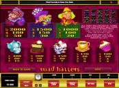 'Mad Hatters' by 'Microgaming'. Click the image to enlarge.