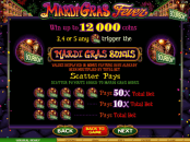 'Mardi Gras Fever' by 'Microgaming'. Click the image to enlarge.