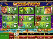 'Monster Meteors' by 'Microgaming'. Click the image to enlarge.