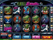 'Sneak a Peek - Planet Exotica' by 'Microgaming'. Click the image to enlarge.
