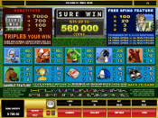 'Sure Win' by 'Microgaming'. Click the image to enlarge.