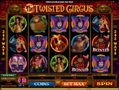 'The Twisted Circus' by 'Microgaming'. Click the image to enlarge.