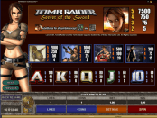 'Tomb Raider Secret of the Sword' by 'Microgaming'. Click the image to enlarge.