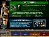 'Tomb Raider Secret of the Sword' by 'Microgaming'. Click the image to enlarge.