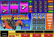 'Zany Zebra' by 'Microgaming'. Click the image to enlarge.