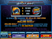 'Break Away' by 'Microgaming'. Click the image to enlarge.