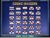 'Cosmic Invaders' by 'Microgaming'. Click the image to enlarge.