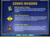 'Cosmic Invaders' by 'Microgaming'. Click the image to enlarge.