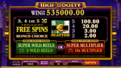 'High Society' by 'Microgaming'. Click the image to enlarge.