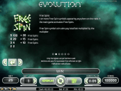 'Evolution' by 'Net Entertainment'. Click the image to enlarge.