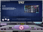 'Space Wars' by 'Net Entertainment'. Click the image to enlarge.