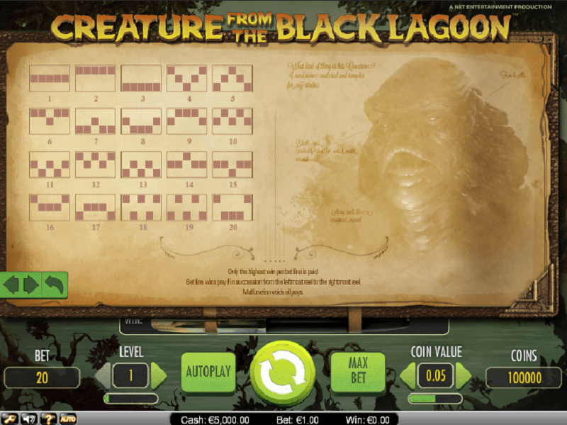 игровой автомат creature black lagoon