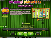 'Wonky Wabbits' by 'Net Entertainment'. Click the image to enlarge.