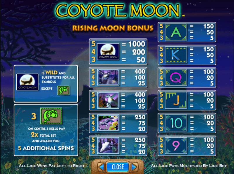 coyote moon игровой автомат