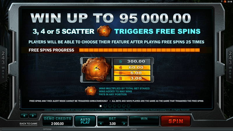 Jurassic Park Slot Machine Online Jurassic Park Slot Machine Online
