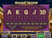 'Holiday Season' by 'Play'n GO'. Click the image to enlarge.
