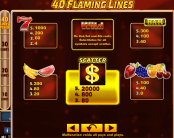 '40 Flaming Hot' by 'Zeus Play'. Click the image to enlarge.