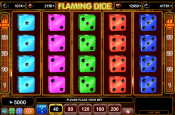 'Flaming Dice' by 'Amusnet Interactive'. Click the image to enlarge.