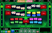 'Neon Dice' by 'Amusnet Interactive'. Click the image to enlarge.