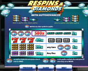 'Respins and Diamonds' by 'Red Rake Gaming'. Click the image to enlarge.