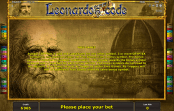 'Leonardo's Code' by 'Novomatic'. Click the image to enlarge.