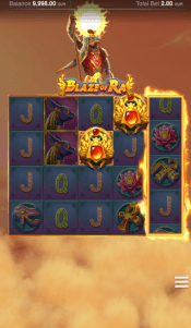 'Blaze of Ra' by 'Push Gaming'. Click the image to enlarge.