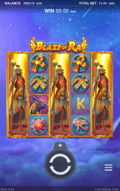 'Blaze of Ra' by 'Push Gaming'. Click the image to enlarge.