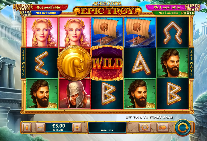 Age of the Gods Epic Troy Slot by Playtech Free Demo Play