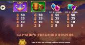 'Kingdoms Rise Captains Treasure' by 'Playtech'. Click the image to enlarge.