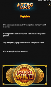 'Aztec Luck' by 'Silverback Gaming'. Click the image to enlarge.