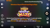 'Adventures Beyond Wonderland Magical Maze' by 'Quickspin'. Click the image to enlarge.